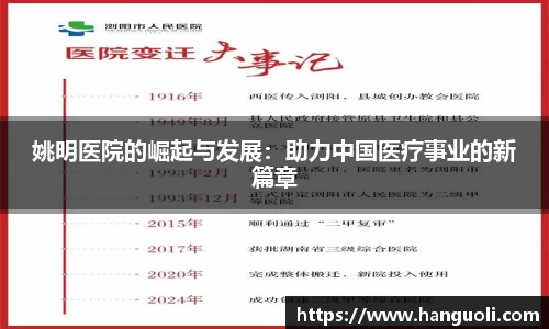 姚明医院的崛起与发展：助力中国医疗事业的新篇章